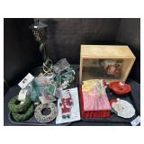 Christmas Pottery, Miniature Trees, Shadowbox.