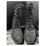High Heel Lace Up Boots.