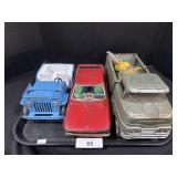3 Pressed Steel Toy Vehicles.