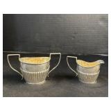 Sugar & Creamer W/Hall Marks.