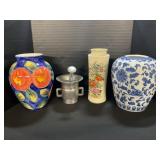 Italian & Japanese Vases, Mortar & Pistol.