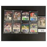 Baseball, Jersey, Bat Piece & Autograph Cards.