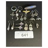 Sterling Silver Pendants, Earrings, Rings,
