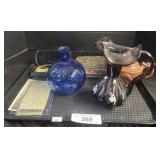 Glasses, Fenton Floral Pitcher.