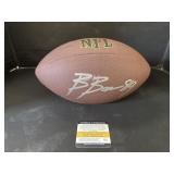 Brock Bowers Autographed Football.