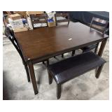Sunburnt Dark Cherry Dining Table & Chairs.