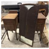 Vtg Oak Vanity.