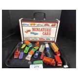 Mattel Inc. Mini Cars & Case.