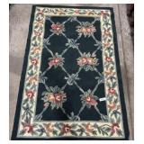 Floral Handmade Wool Rug.