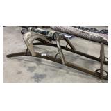 Antique Engraved Brass Camel Saddle.