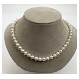 14KT Gold Accent Pearl Necklace.