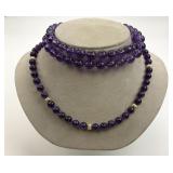 Pair of Amethyst Beaded Necklaces.