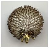 Sterling Silver & Gold Porcupine Pin.