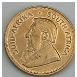 Fine Gold South Africa Krugerrand 1 OZ Coin.