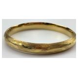 14KT Gold WEH Etched Bangle.