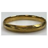 14KT Gold Etched Bangle.