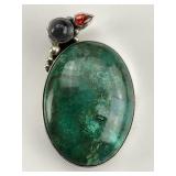 Sterling Silver Gemstone Pin.