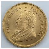 Fine Gold South Africa Krugerrand 1 Oz Coin.