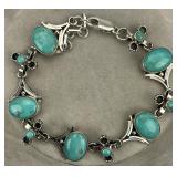 Sterling Silver Navajo Turquoise Bracelet.