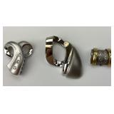 14KT Yellow & White Gold And Diamond Pendants.