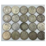 20 90% Silver Morgan Dollars.