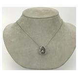 14KT Gold Tahitian Pearl & Diamond Necklace.