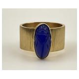 14KT Gold Lapis Lazuli Ring.