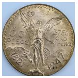 Fine Gold Mexican 50 Pesos Centenario.