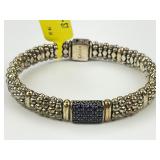 Lagos Sterling Silver And Sapphire Bracelet.