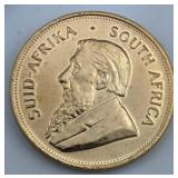Fine Gold South Africa Krugerrand 1 Oz Coin.