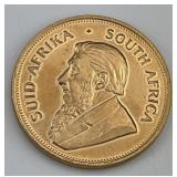 Fine Gold South Africa Krugerrand 1 Oz Coin.