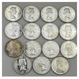 15 80% Silver Canadian Dollars.