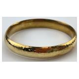 14KT Gold Hammered Bangle.