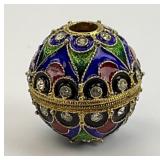 Radko Faberge Style Enamel & Gemstone Pendant.