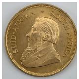 Fine Gold South Africa Krugerrand 1 Oz Coin.