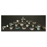 23 Sterling Silver Rings.