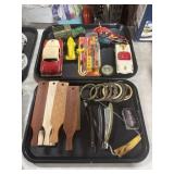 Shaving Accessories, Vintage Tin Toys.