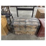 Antique Dome Top Steamer Trunk.