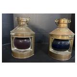 2 Tung Woo Copper & Brass Port Side Lanterns.