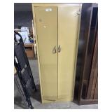 Vintage Yellow Metal Storage Cabinet.