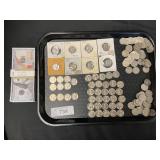 Jefferson Nickels 1940-80s, Prop 100 Dollar Bills.