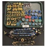 Costume Jewelry, Clip On Earring, Necklaces.
