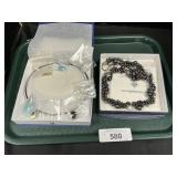 Sterling Silver Beaded Necklace, Interchangeable