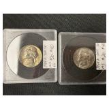 2 1964-D Jefferson Nickels.