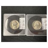 2 1964-D Jefferson Nickels.