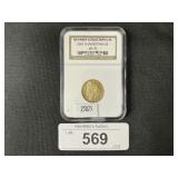 NGC 2007 Jamestown $5 Coin MS 70.