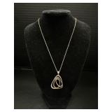 14KT Gold Necklace W/Diamond Accent Pendant.