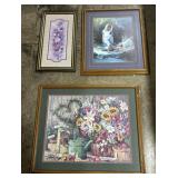 Floral & Girl w/ Dog Art Prints.