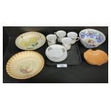 Hand Painted Bowls, Holly Tea Cups.