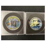 Pearl Harbor & Vietnam Colorized Half Dollars.
